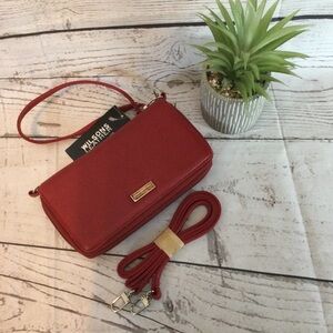 Wilsons Leather NEW Red Pelle Studio Crossbody Bag Handbag Great Holiday Gift